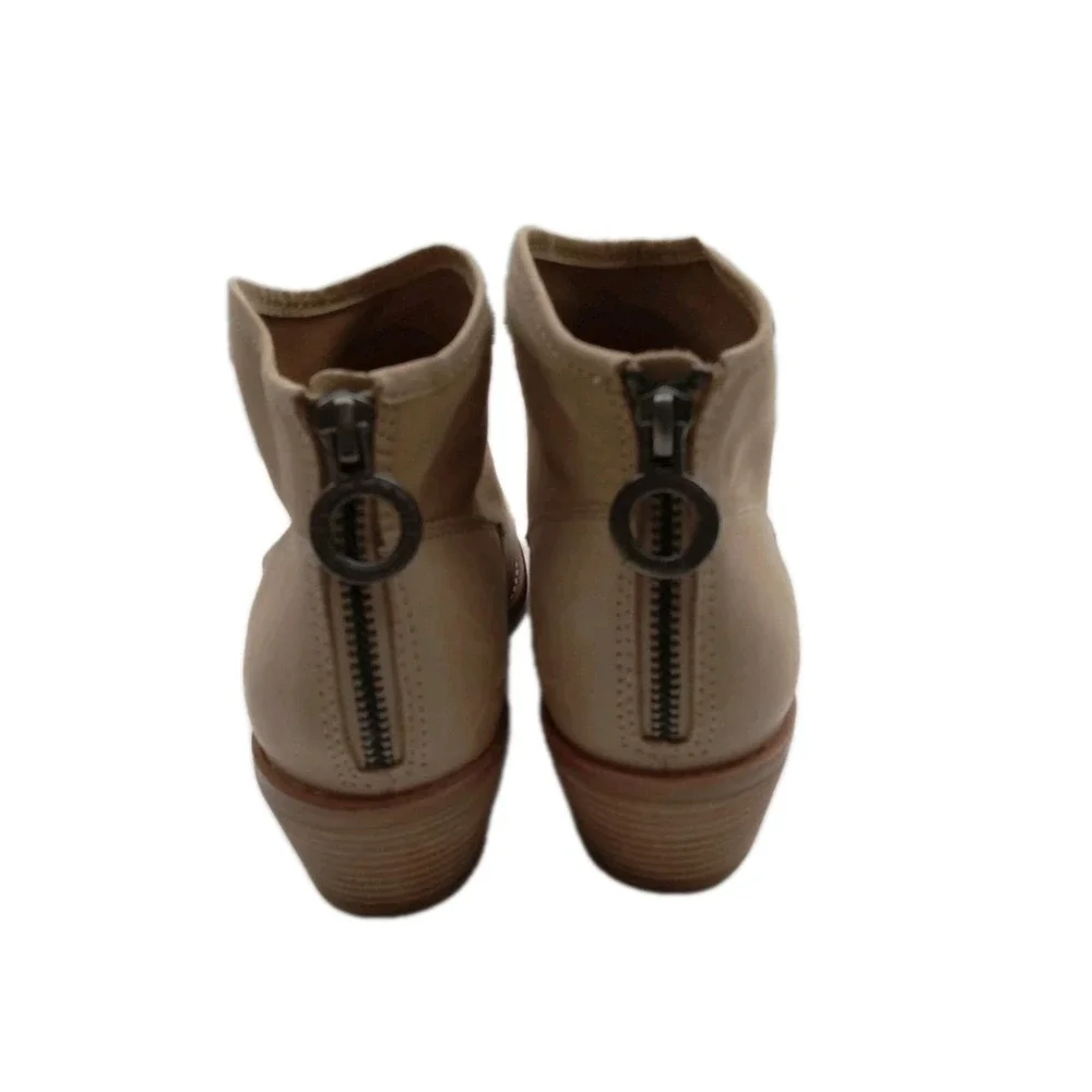 Sofft Women's Aisley Leather Ankle Boots Beige Zipper Support size 7.5M - Picture 5 of 11